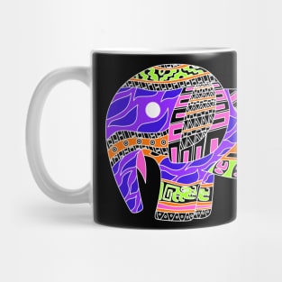 elephant in rainbow folk arts ecopop zentangle Mug